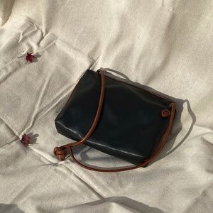 Bottega Veneta Black & Brown Leather Purse